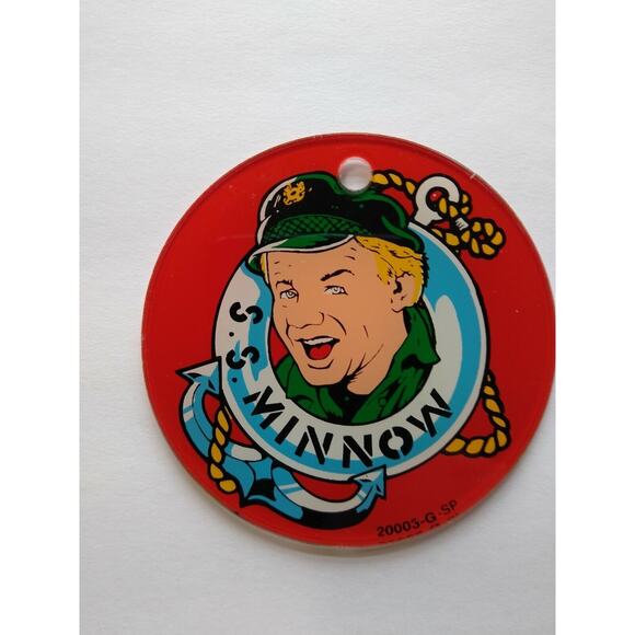 Gilligan's Island Skipper In Life Raft Plastic Keychain Original 1991 NOS - Picture 2 of 4